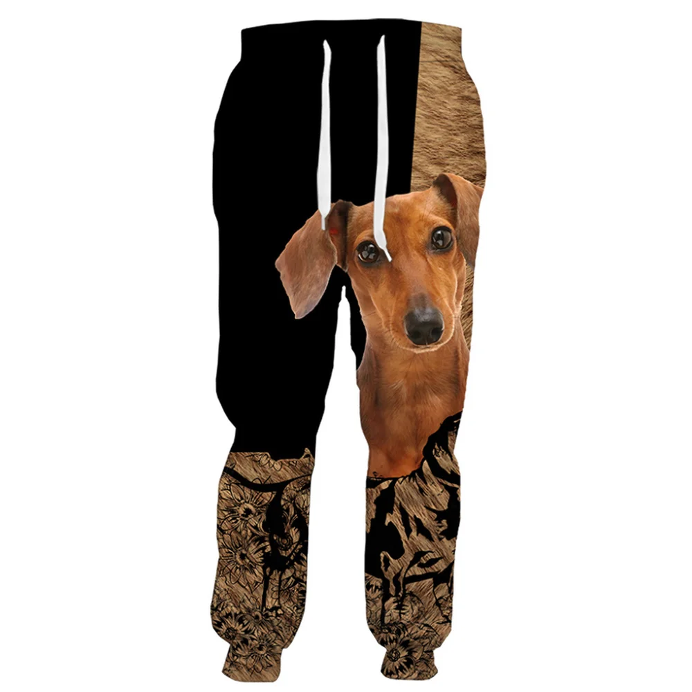 

CLOOCL Popular Animal Hair Pattern Pet Dog Dachshund Trousers 3D Fashion Casual Joggers Hip Pop Pocket Sweatpants Drop Shipping