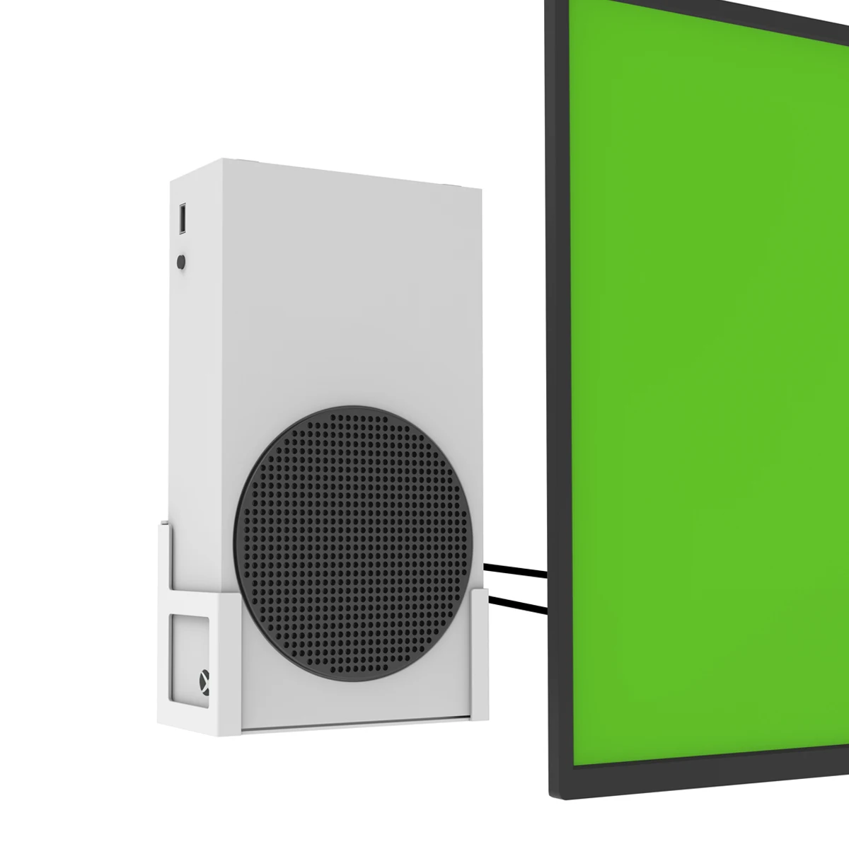 Monzleck – support mural pour Xbox série S  tout métal suspendu au mur avec bouton d'alimentation