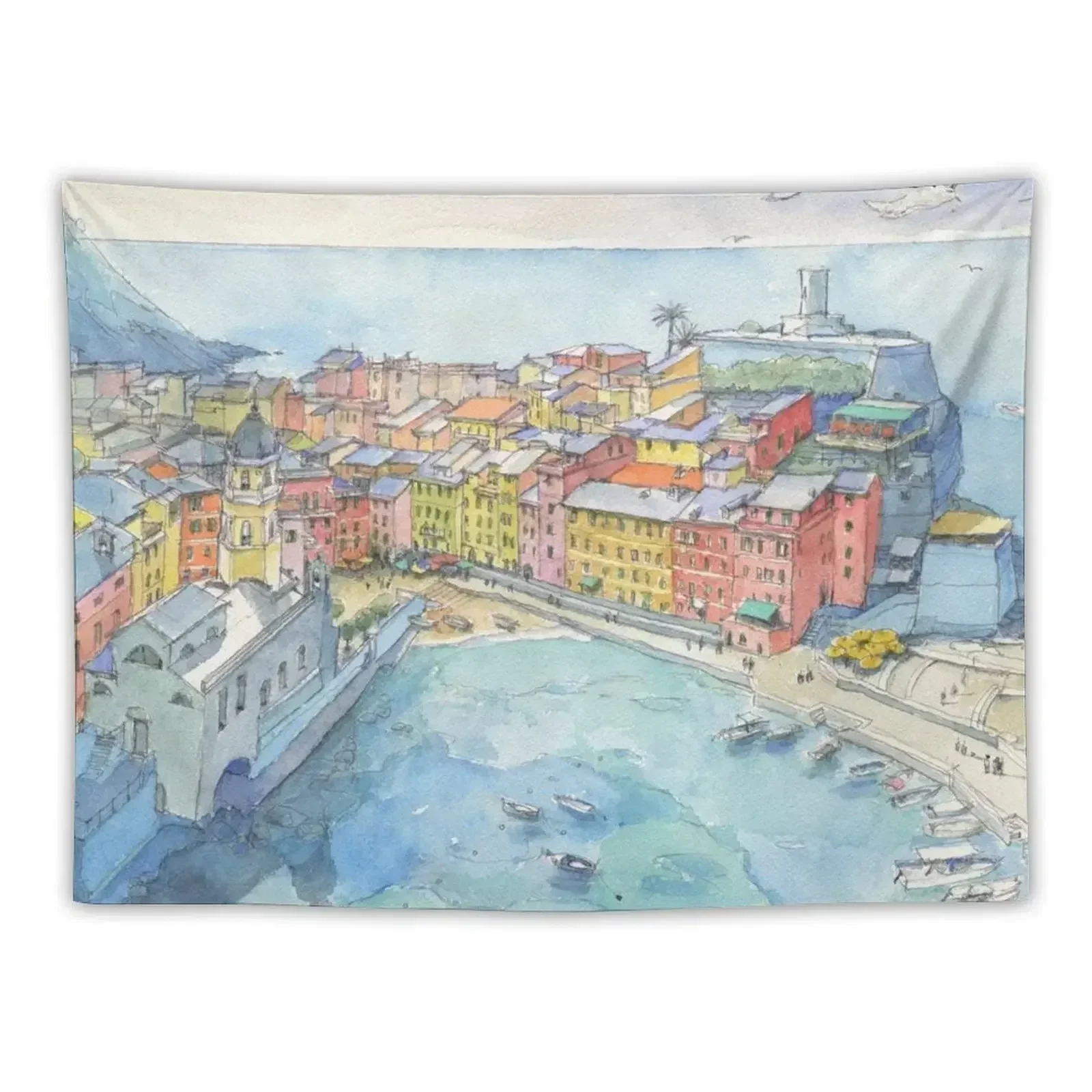Vernazza Cinque Terre Гобелен Украшение Спальня комнаты Настенные покрытия