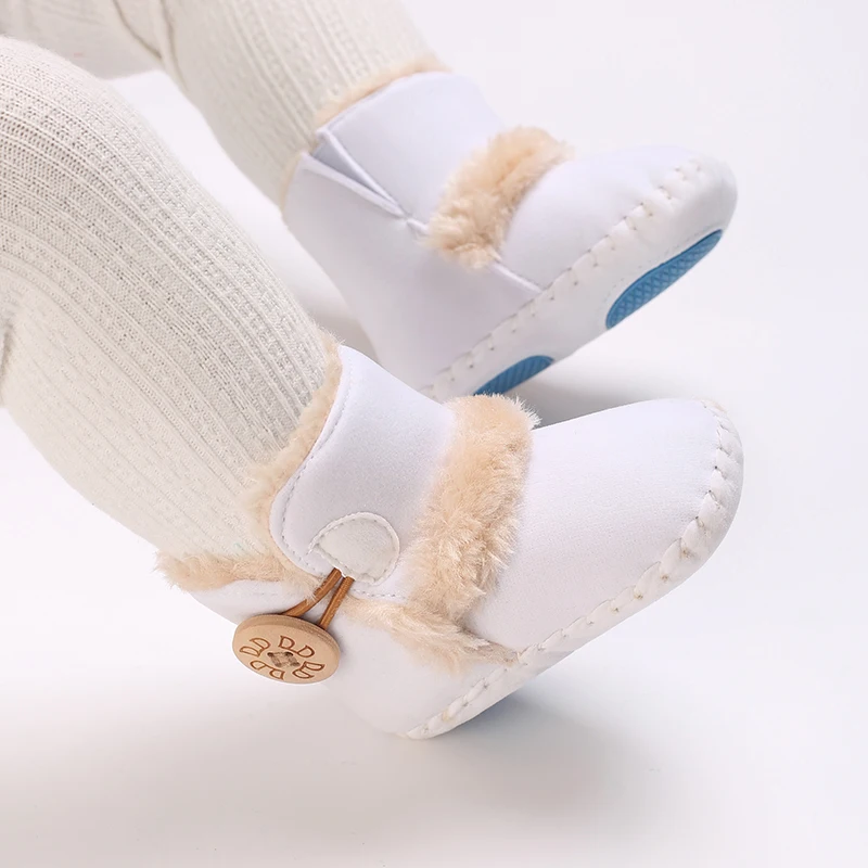 

Newborn Winter Snow Boots Contrast Color Ankle Boots Warm Baby Walking Shoes New Fashion Daily Shoes for Toddler Infant