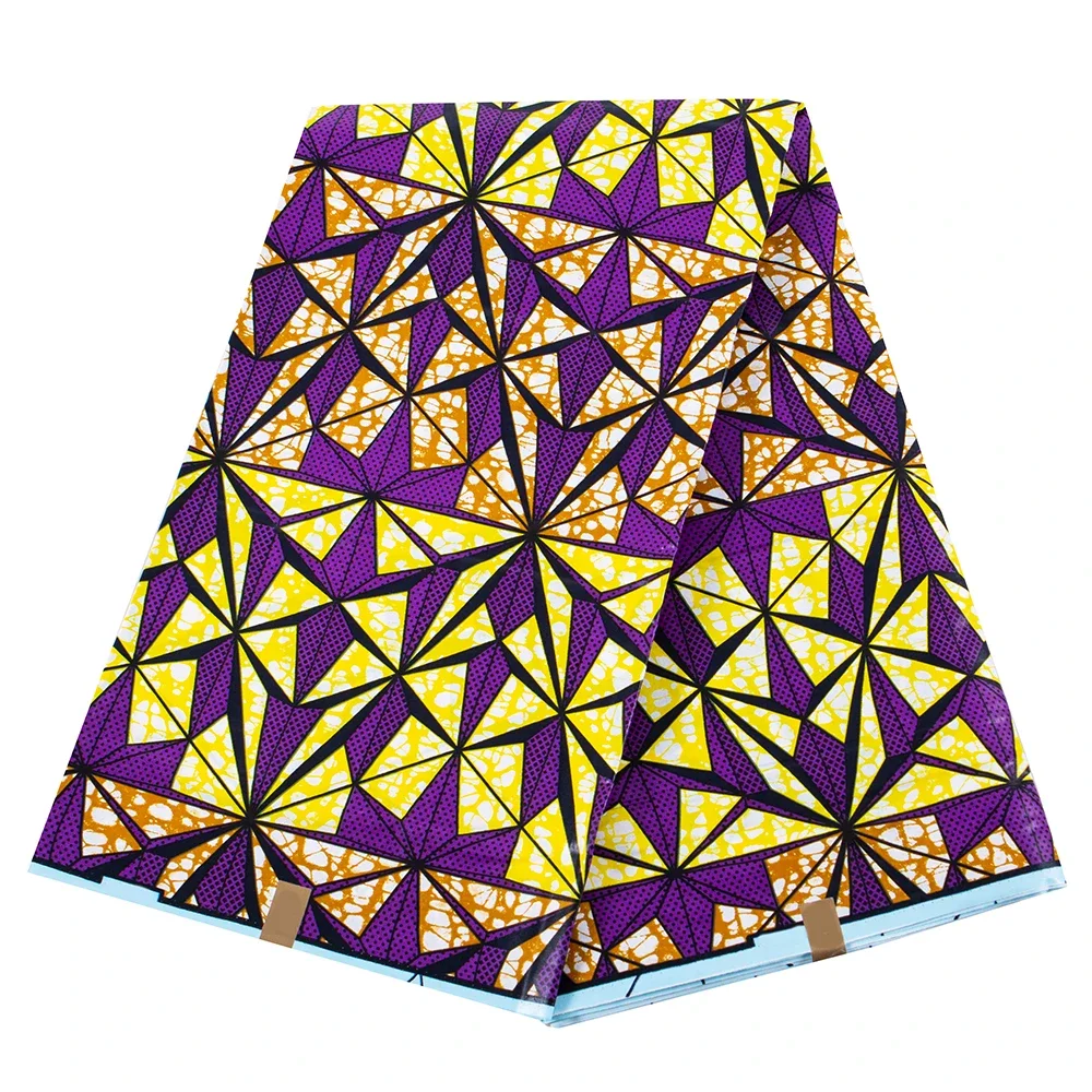 Африканская ткань 3/6 ярдов хлопковая с принтом Анкары для шитья поделок своими