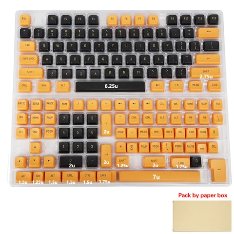 Колпачки для клавиш PBT, 150 клавиш, двойные колпачки для клавиатуры CSA, пользовательские колпачки, совместимые с механическими клавиатурами со спутной осью, колпачки для игровых клавиатур