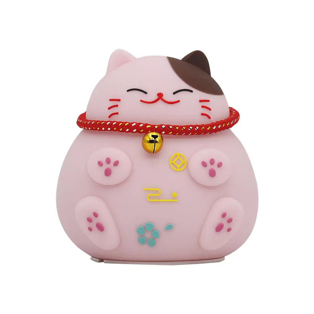 

Lucky Cat Night Light Fortune Cat Sleep Lights Ambient Reading Lamps Touch Sensor Lantern Voice Control for Bedroom