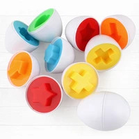 recognize color and shape early childhood education baby toys matching smart eggs capsules 6 packs simulation egg toy
