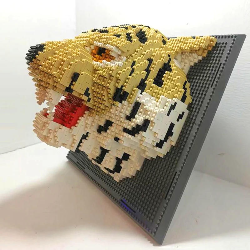 Daia 66878 голова дикого тигра животного Роспись стен 3D модель DIY Мини Алмазные блоки