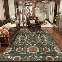 retro dark green persian rugs and carpets for home living room boho area rugs for bedroom decoration floor mat in the room