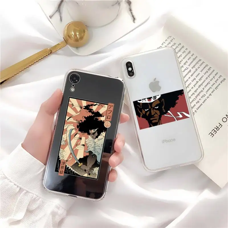 

Yinuoda Anime Afro Samurai Phone Case for iPhone 11 12 13 mini pro XS MAX 8 7 6 6S Plus X 5S SE 2020 XR case