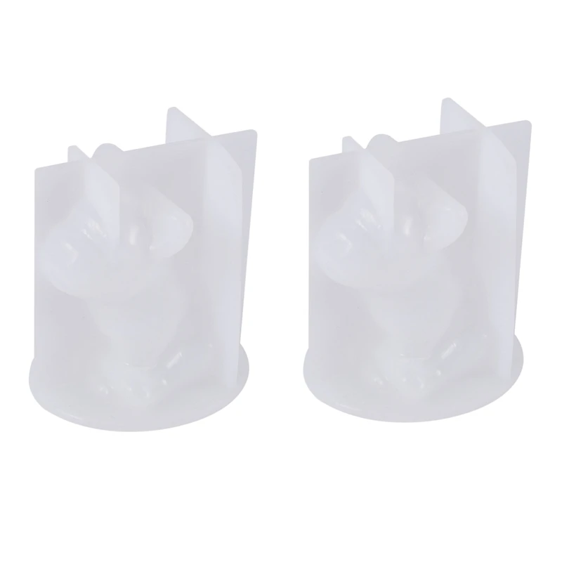 

2X French Bucket Dog Concrete Silicone Mold Geometric Pet Animal Handmade Decorative Clay Cement Plaster Handmade Mold