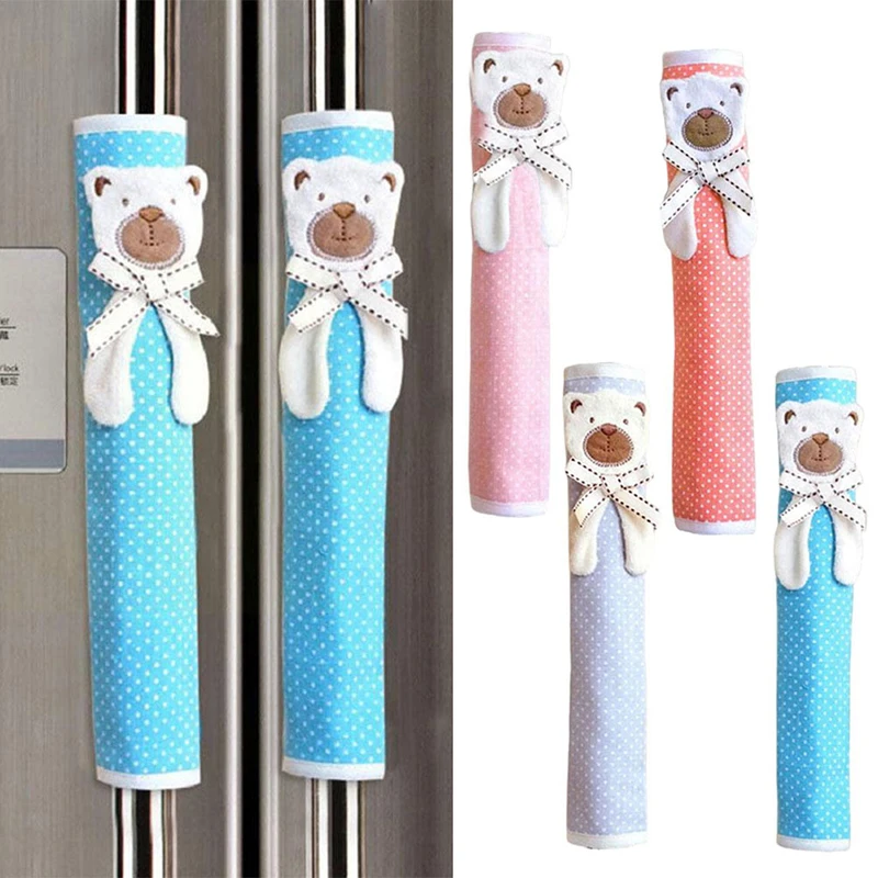 

1Pc Fabric Polka Dot Doorknob Gloves Cloth Handle Door Fridge Home Cover Handle Double-Door Refrigerator Kitchen Accessories