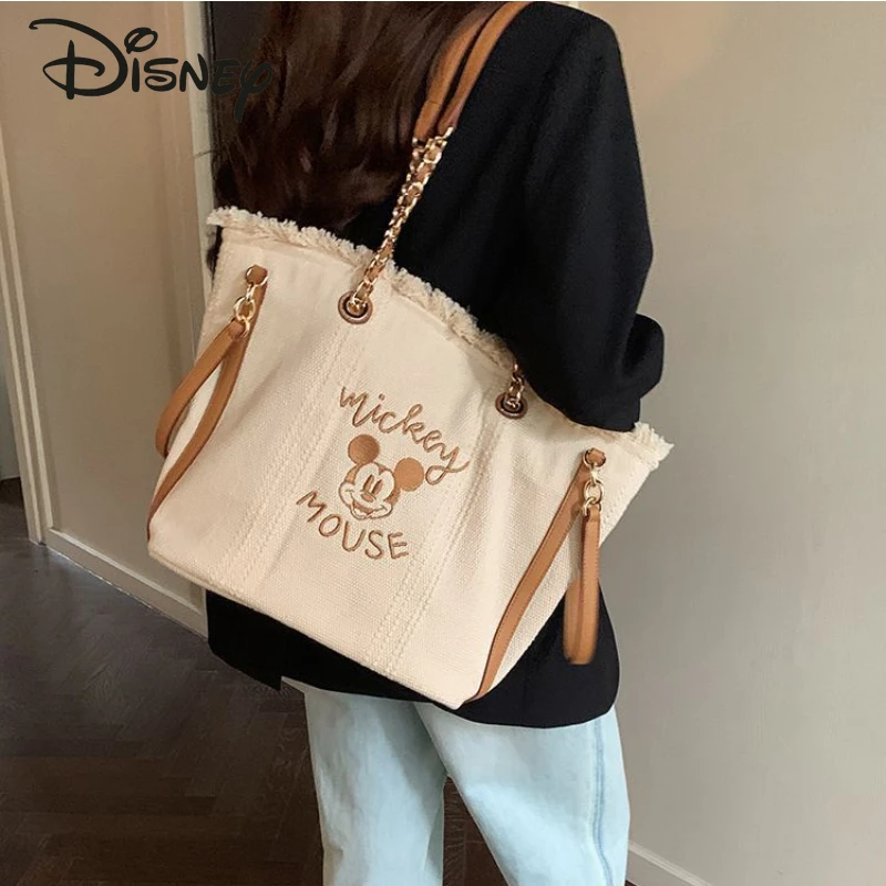 Disney Mickey Animation Park Tote bag 2023 new hand-held large-capacity bag girl summer shoulder messenger bag