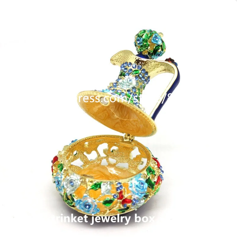 Rhinestone TeaPot Shape Trinket Box Jewelry Box Collective Pot Shape Gift Box