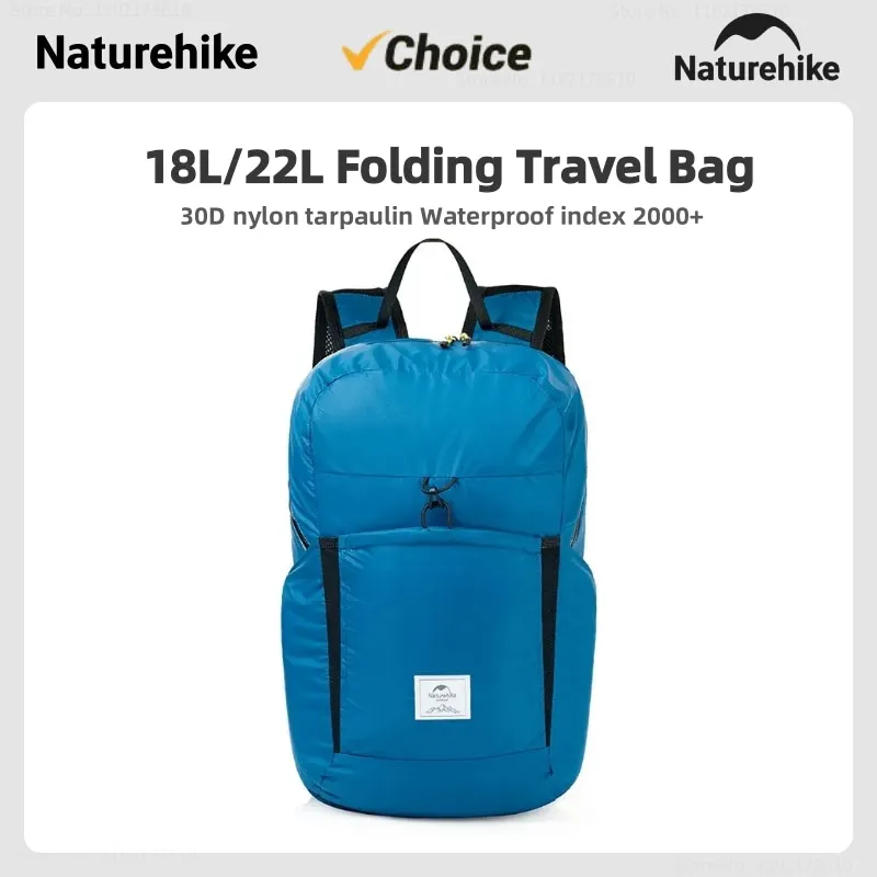 Naturehike 18L-22L силиконовый складной рюкзак сверхлегкая водонепроницаемая сумка для