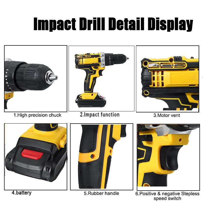 GOLDMOONs беспроводная дрель шуруповерт 24В