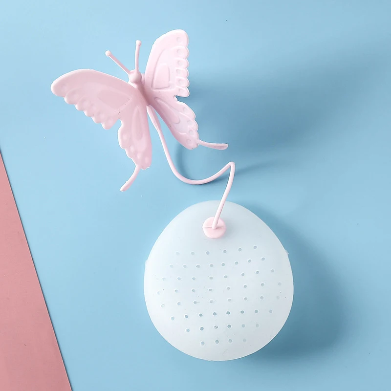 

Silicone Tea Strainers Coffee Loose Tea Leaves Diffuser Infusers Filter Container Butterfly Teaware Kitchen Accessories