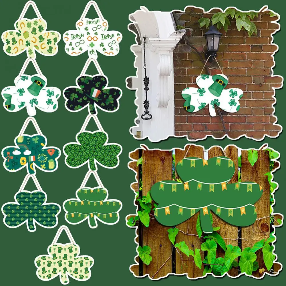 

St. Patrick 's Day Decorations Lucky Irish Shamrock Banner For St.Patrick Shamrock Hanging Ornament Irish Fesitival Party Sup
