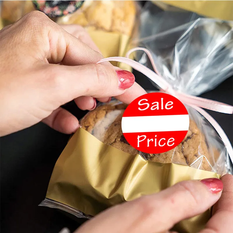 Наклейка Цена продажи 25 мм цена на заказ |