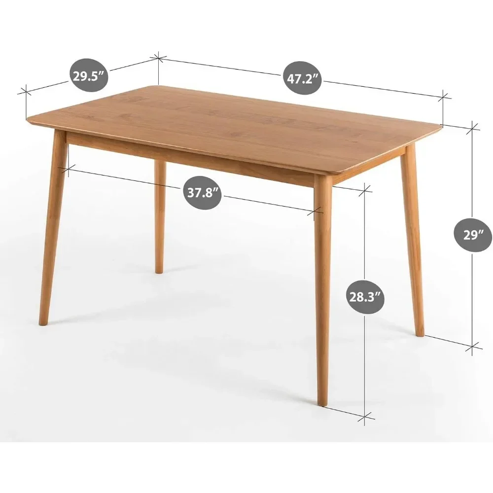 47-дюймовый обеденный стол ZINUS Нен кухонный из массива дерева простой в сборке