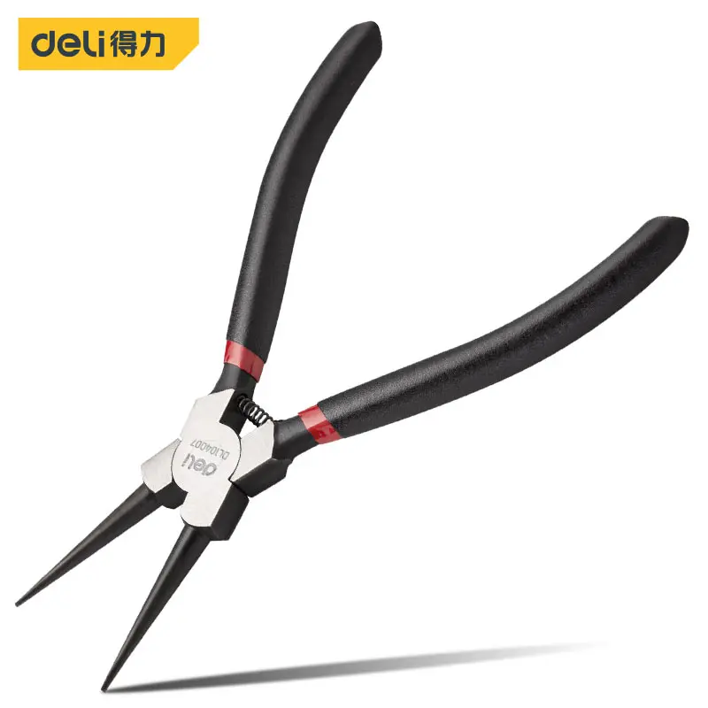 

Deli 7'' 180mm Professional Grade Chrome Vanadium Steel Internal Straight Crank Circlip Pliers Universal Repair Hand Tools