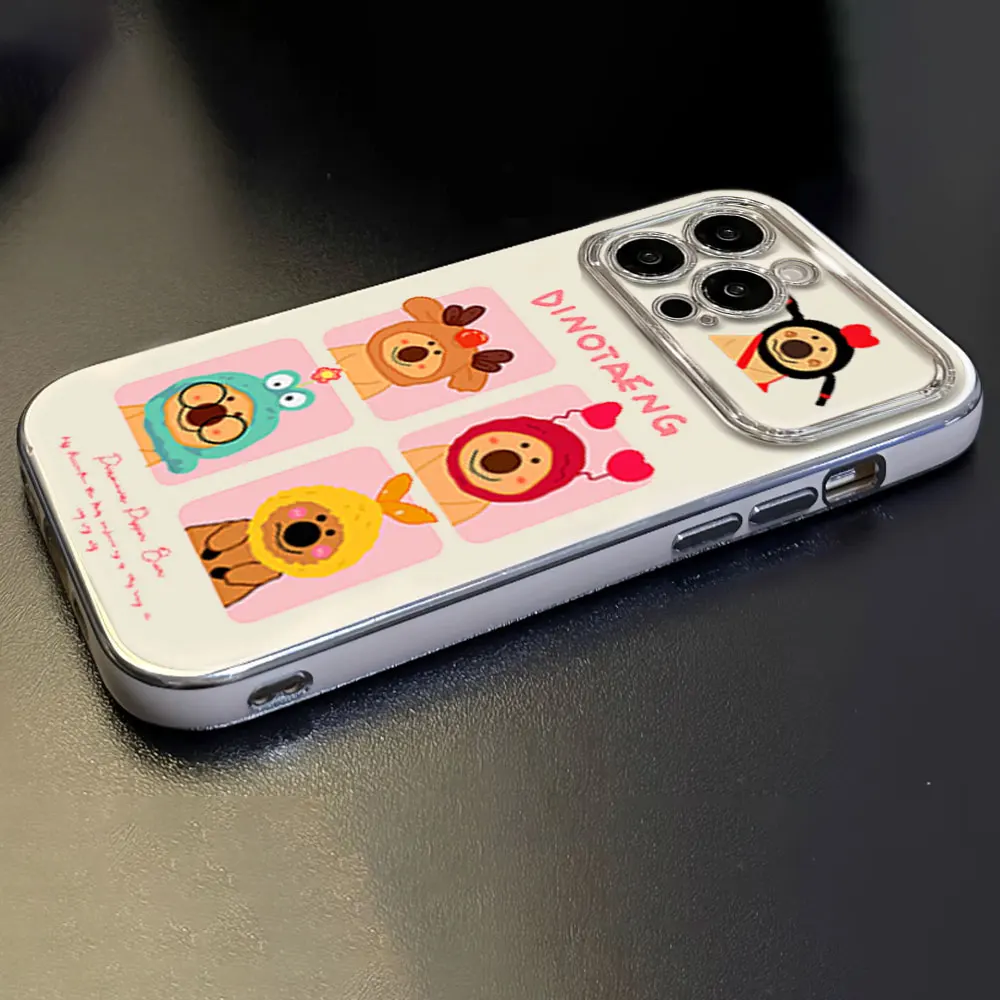 Мультяшный чехол для телефона Dinotaeng с большим окошком электропаром Samsung A22 A23 A32 A51