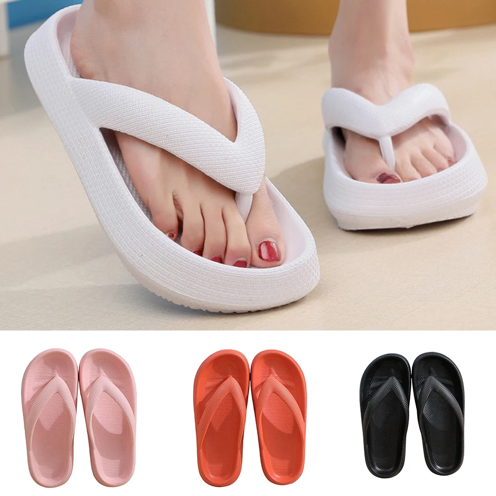 

Soft Sole Platform Flip Flops for Women Men Unisex Ultra Soft Thick Bottom Sole Slippers Non-Slip Bathroom Shower 2022 Summer