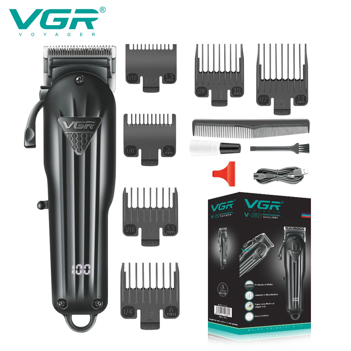 VGR Hair Clipper Professional Hair Cutting Machine Hair Trim