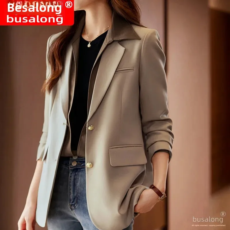 Новинка 2023 женский профессиональный костюм Busalong с длинными рукавами в западном