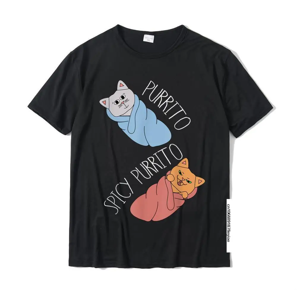 

PURRITO BURRITO CAT Shirt Funny Food Cats Lover T-Shirt Company Unique Tshirts Cotton Men Tops & Tees Unique