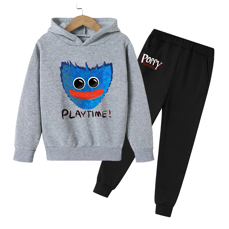 

Spring Autumn Kids Poppy Play Time Hoodie Men's Huggy Wuggy Sweater Spring Autumn Horror Clothing Long Sleeve Outdoor