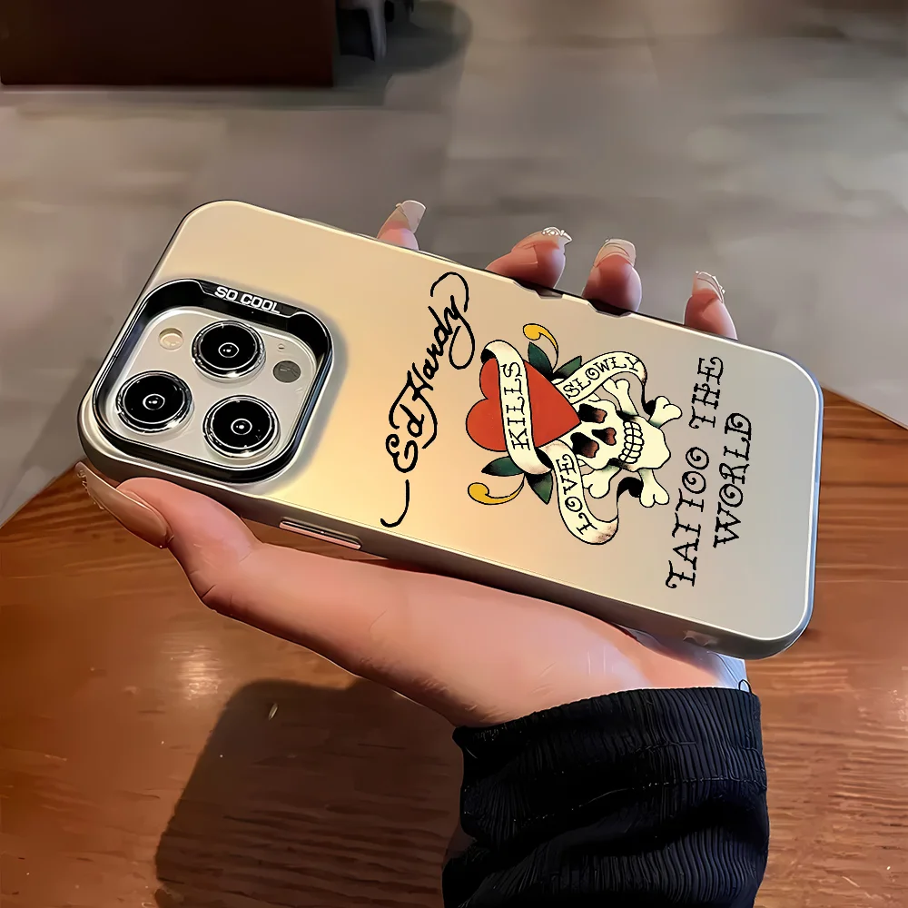 E-Ed H-hardy Чехол для телефона Модный чехол IPhone 16 15 14 Plus 13 12 11 Pro Max X Xs XR 8 7 Матовый