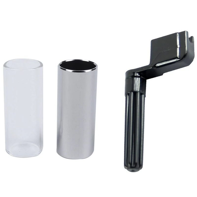 

1 шт. устройство для намотки струн для акустической электрогитары, инструмент для моста и 2 шт. стеклянных слайдов и металлических слайдов