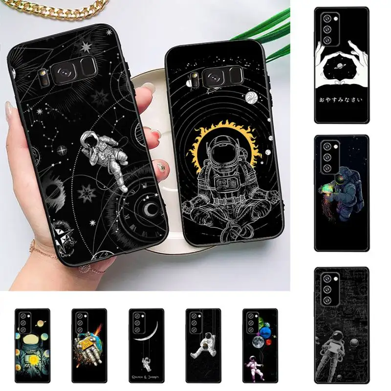 

Cute Cartoon Astronaut Star Space Phone Case for Redmi 8 9 9A for Samsung J5 J6 Note9 for Huawei NOVA3E Mate20lite cover