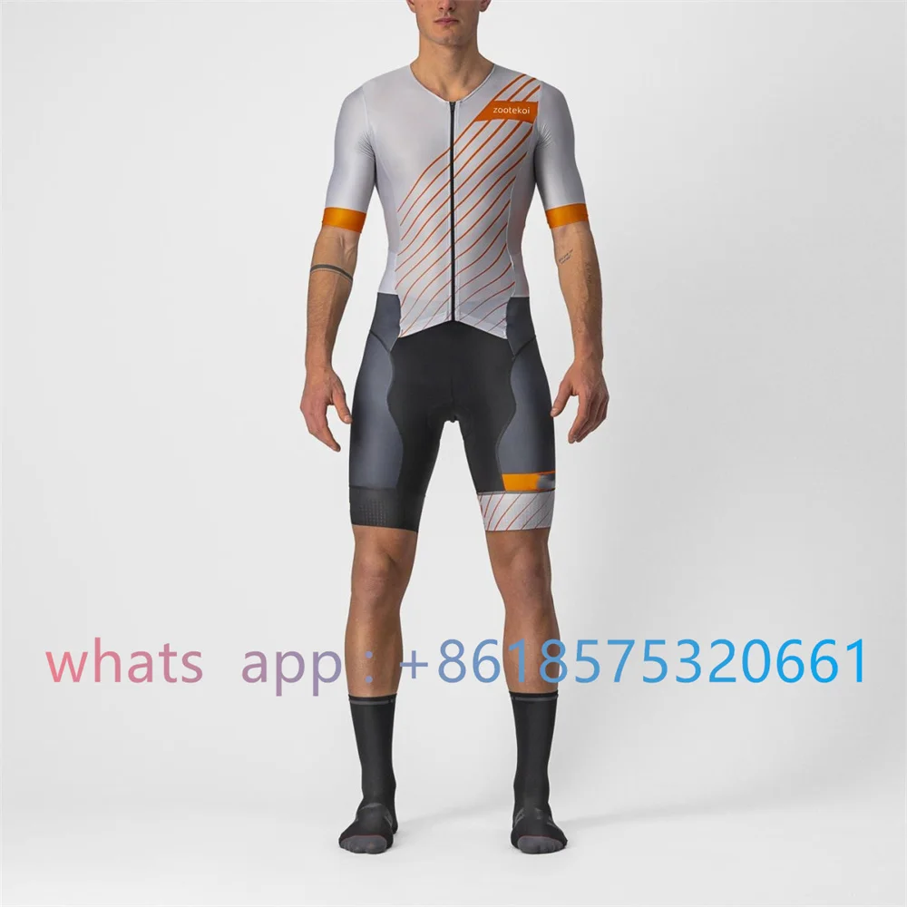 

2023 Zootekoi Men Racesuit Triathlo Skinsuit Mtb Cycling Clothing Jumpsuit Maillot Ciclismo Running Aviation Suit