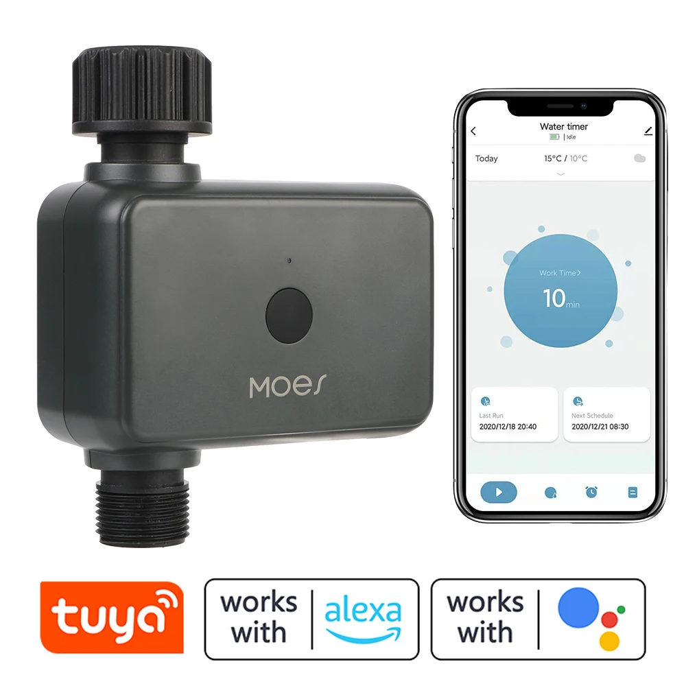 

WIFI Watering Timer Garden Irrigation Controller Electronic Automatic Watering Smart Alexa Bluetooth Battery Operated