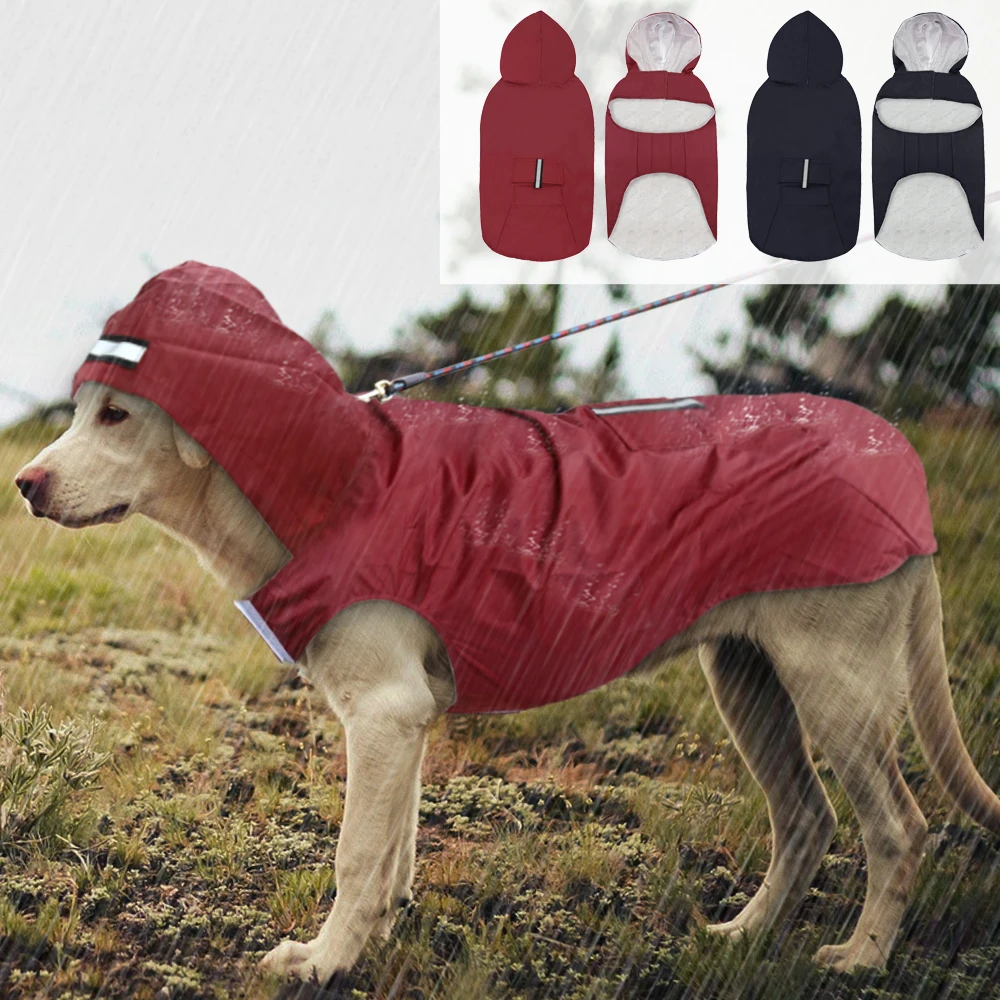 

Clothes Husky Pet Dogs Big 3XL-5XL Retriever Raincoat Large Outdoor Big Waterproof Dog For Coat Dog Jacket Golden Rain Labrador