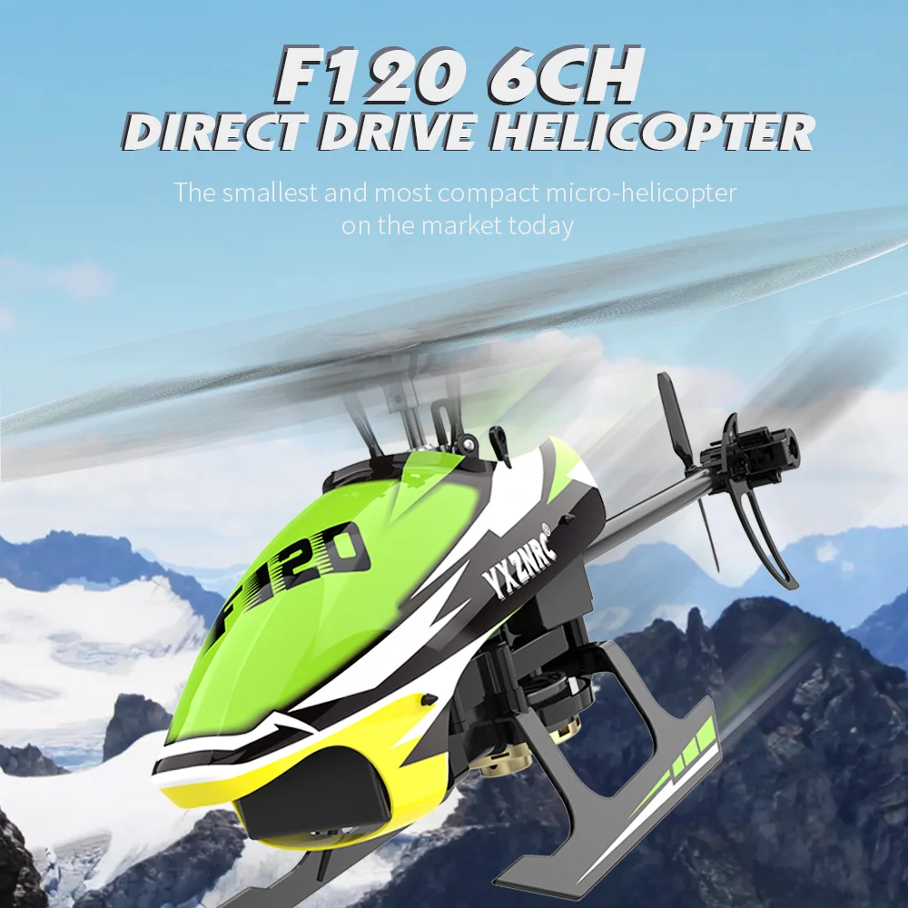 2023 новейший F120 2,4G RC вертолет 6-канальный 6-осевой гироскоп 3D6G двойной бесщеточный двигатель Arobatic беспилотник для взрослых игрушек