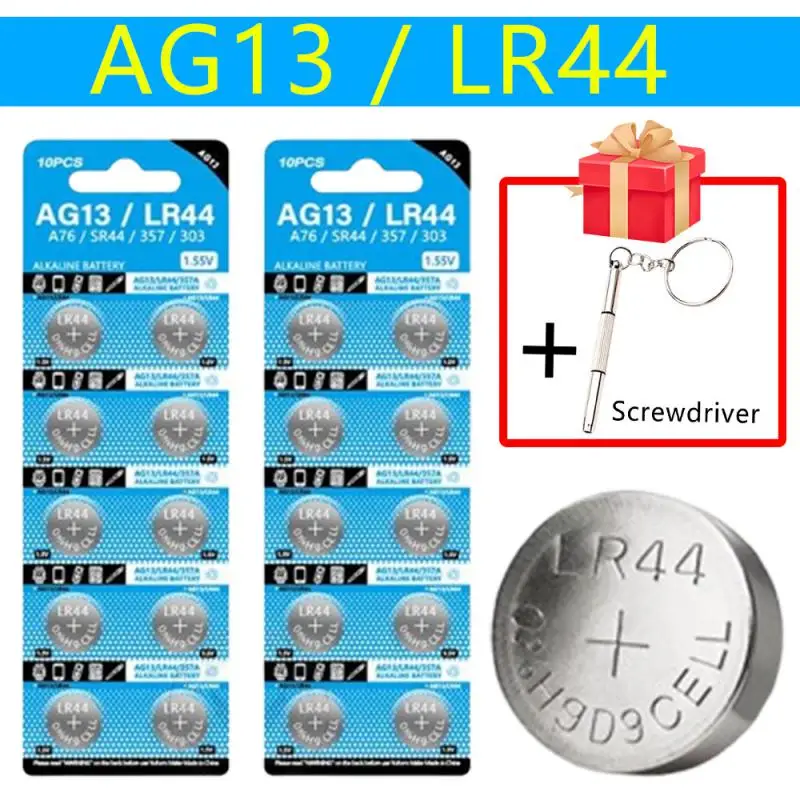 1 55 В AG13 LR44 Батарейки LR 44 L1154 RW82 SR1154 SP76 pila SR44 A76 LR1154 GP7 Монета Часы Игрушки