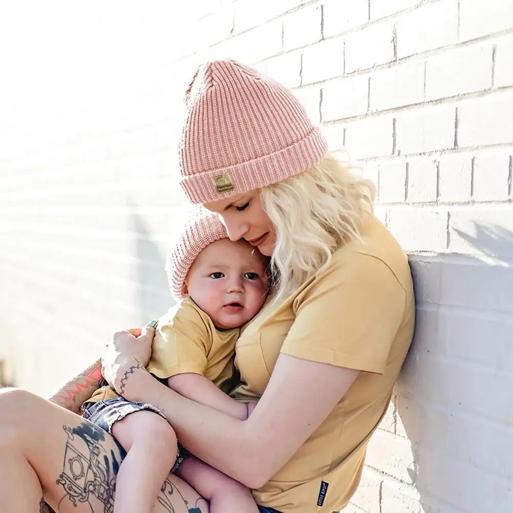 

Knitted Hat Smiling Face Beanie Hat Cold Winter Thermal Children Cap