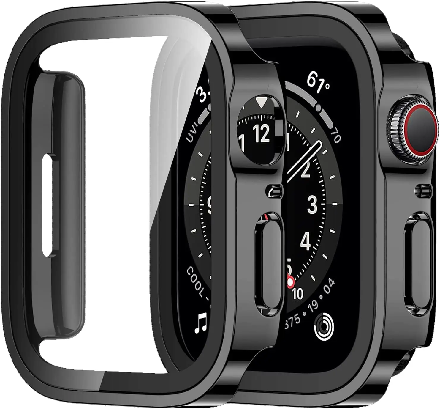 Оригинальная Защита экрана для Apple Watch 7 8 49 мм 44 мм 45 мм 40 мм 41 мм с прямыми краями, водонепроницаемая Защита экрана для зеркальных часов 4 5 SE 6 7 8 Ultra