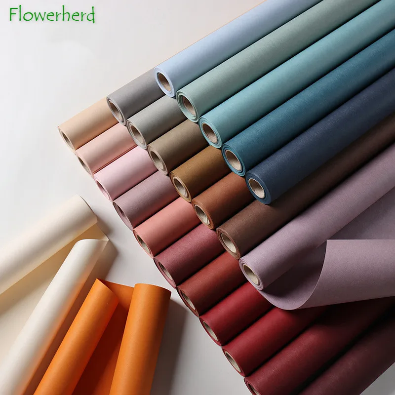 

58CMx6Y High Texture Matte Solid Color Flower Bouquet Wrapping Paper Roll Wrapping Paper Handmade DIY Material for Flower Shop