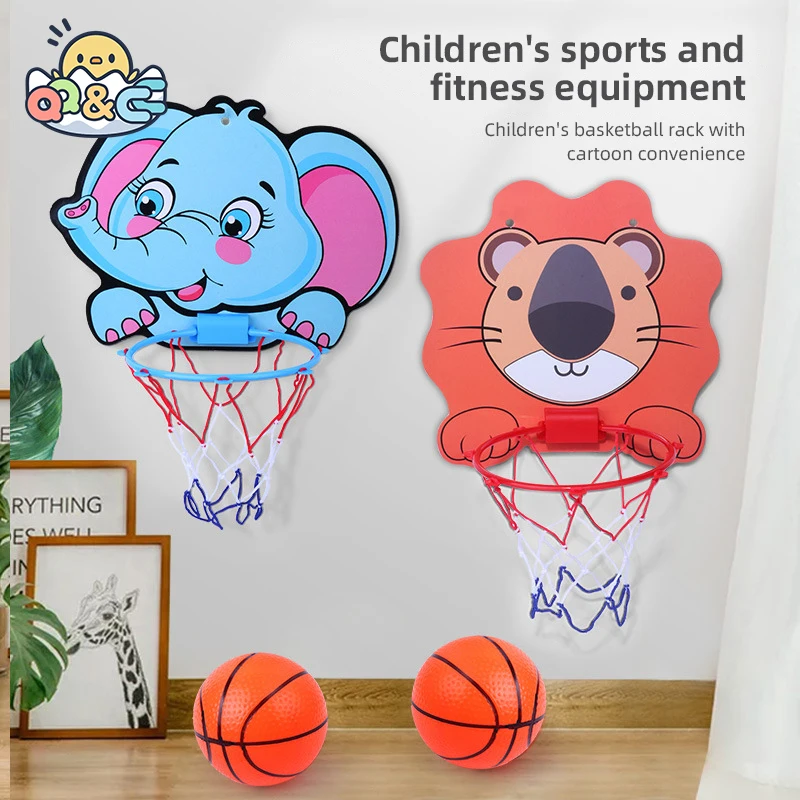 

Children Cartoon Animal Basketball Hoop Family Interactive Educational Toy Punching Indoor Outdoor Wall Ball Toys for Kids Gifts