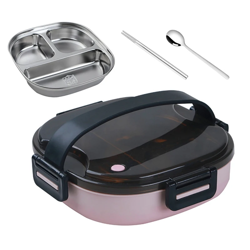 

Stainless Steel Lnsulation Bento Box Breakfast Boxes Lunch Container Storage Lunch Box with Handle Portable Outdoor