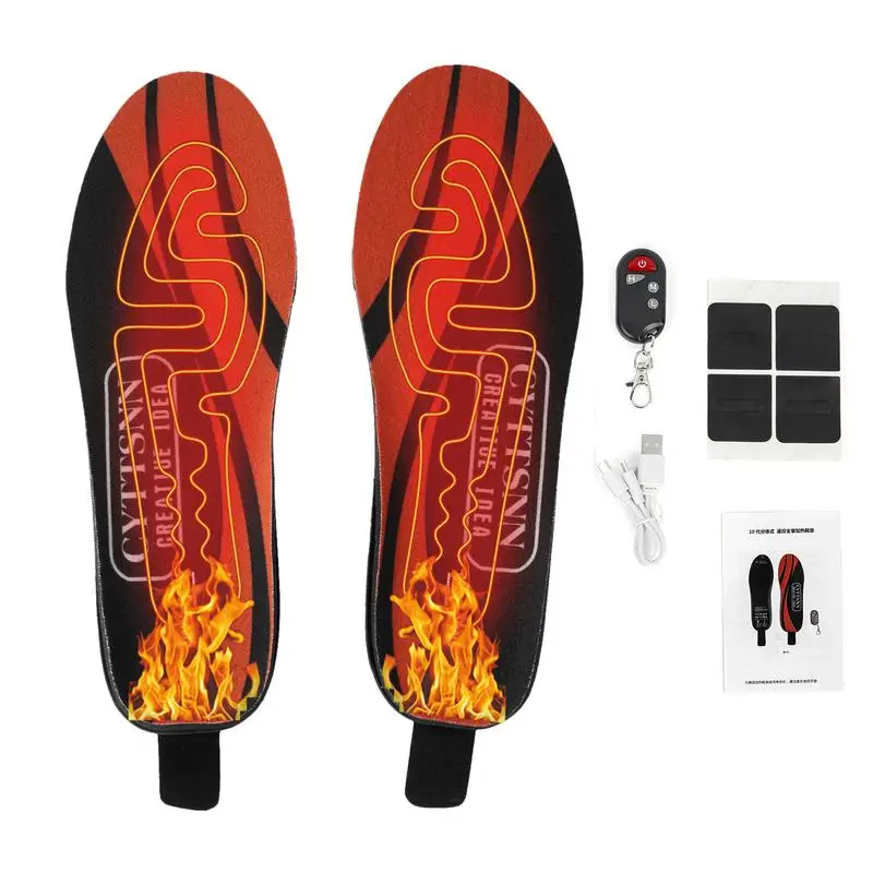 

Rechargeable Heating Insole Thermal Insoles With 3 Heat Level Wireless Adjustable Temperature Foot Warmer For Hunting Fishing