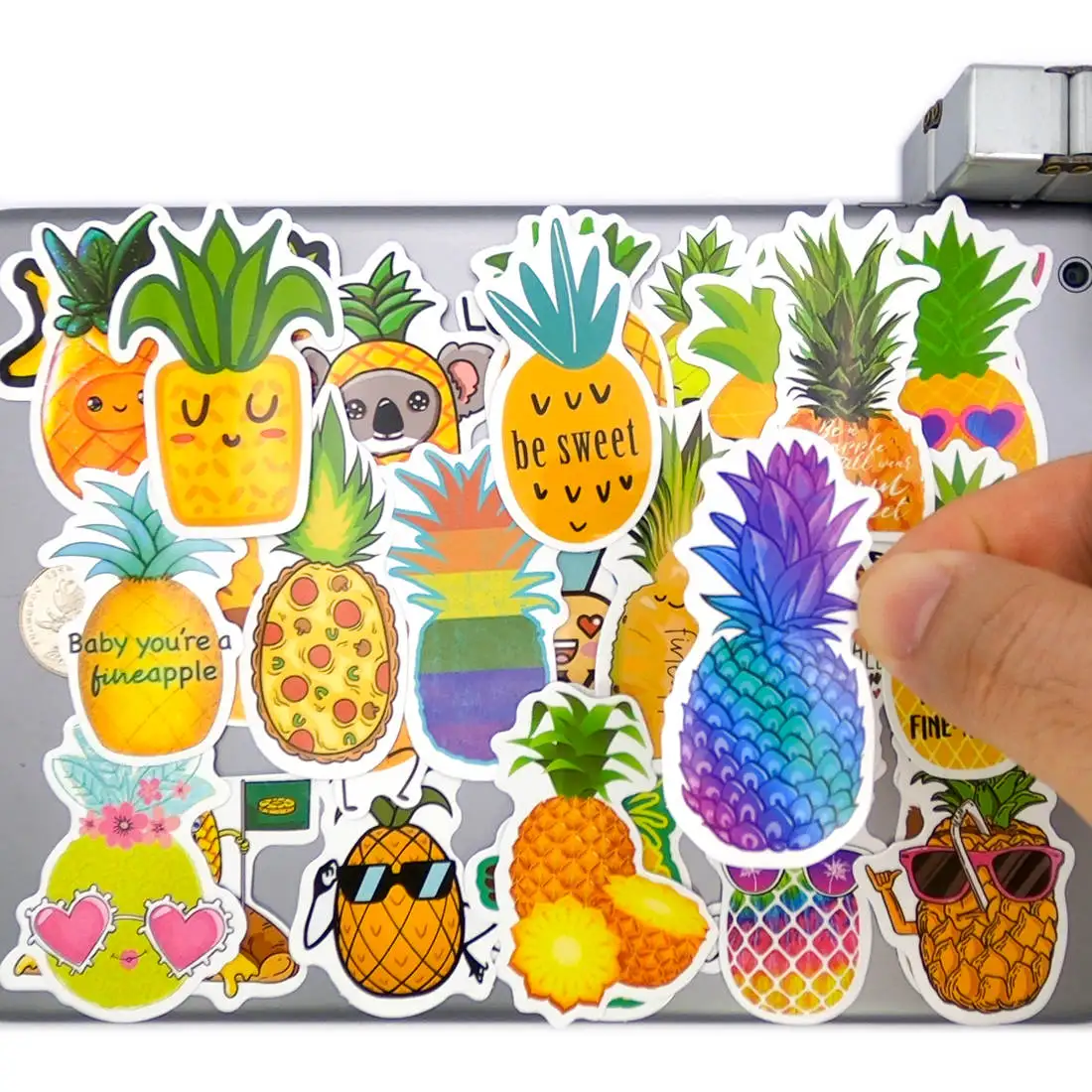 

20/30/50 Pieces Cute Pineapple Cartoon Fruit Funny Graffiti Decal Stickers for Scrapbook Luggage Bike Guitar Fridge Phone Laptop