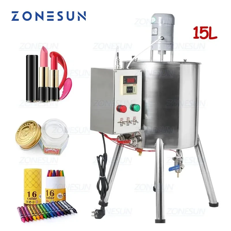 

ZONESUN 15 л блеск для губ, нагревательная машина, смешивающий нагреватель, бак для горячего шоколада, карандаш, мыло ручной работы, средство для губ, помада, бальзам для губ