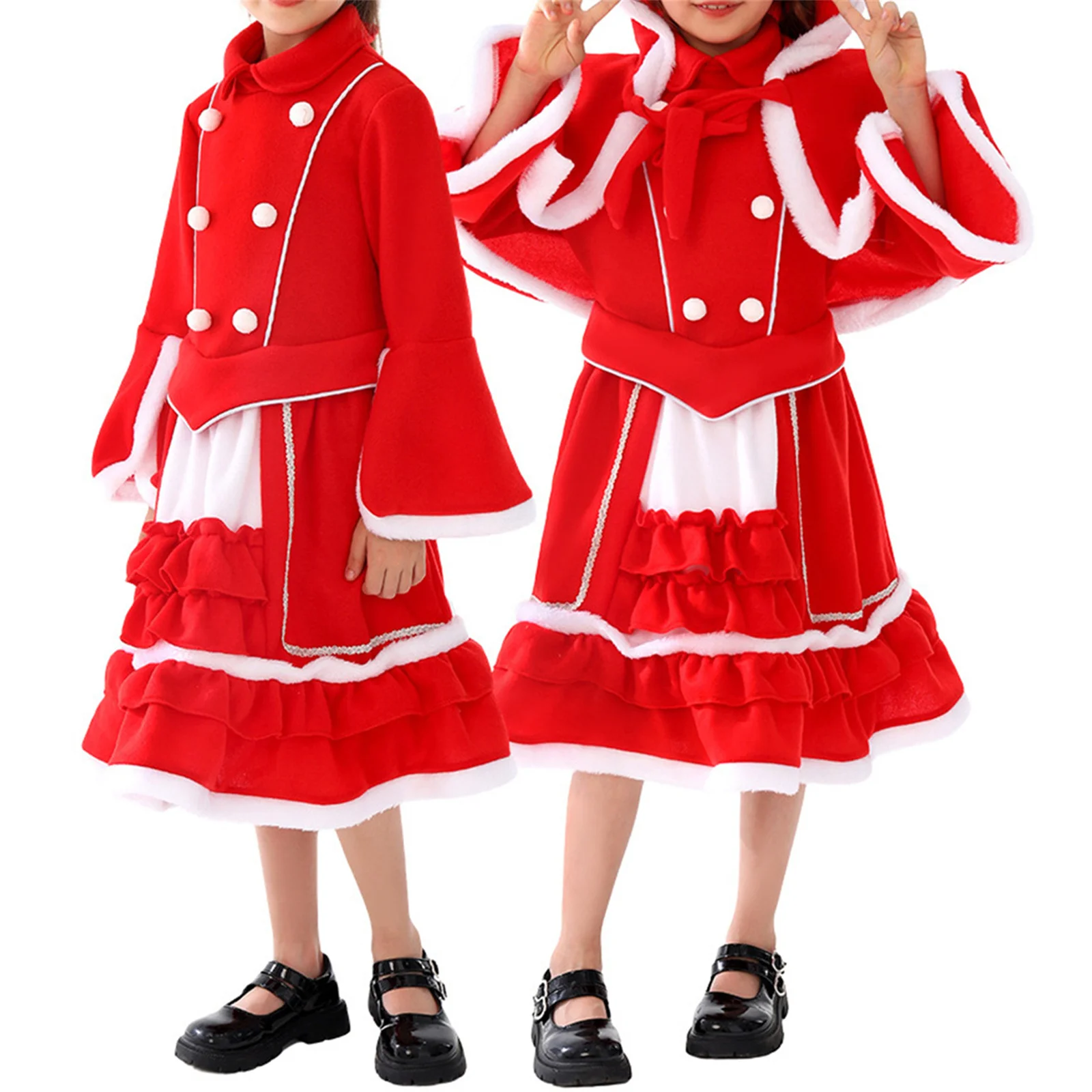 Рождественское платье карнавальная вечеринка накидка королевы платья плащ