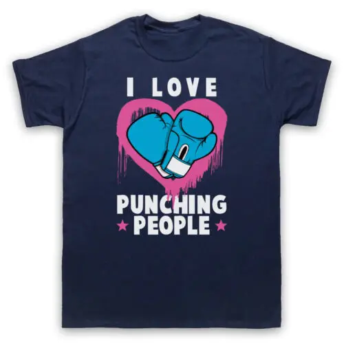 Футболка для мужчин и женщин с надписью I LOVE punch PEOPLE