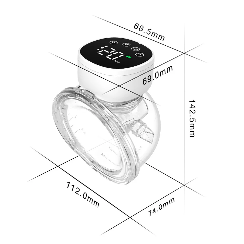 Молокоотсос электрический бесшумный 3 режима 9 уровней всасывания емкость 180 мл