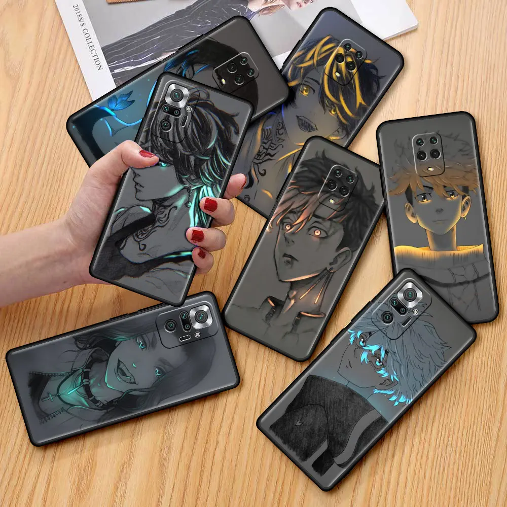

Case for Xiaomi Redmi 9S 9 8 10 11 Pro K40 9C 9A 8T 7 9T 7A 8A Black Soft Silicone Phone Cover Shell Tokyo Revengers