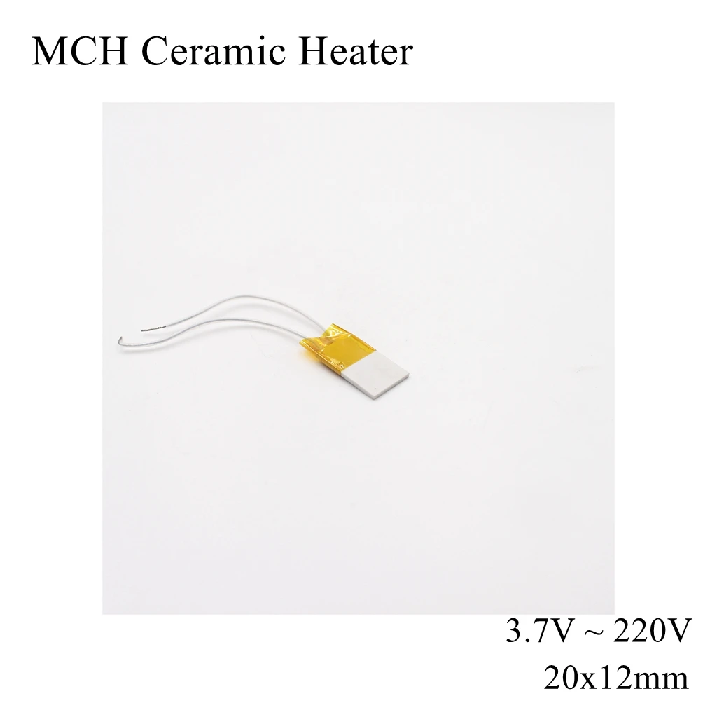 

20x12mm 12V 110V 220V MCH High Temperature Ceramic Heater Square Alumina Electric Heating Board Plate Band HTCC Metal Hair Dry