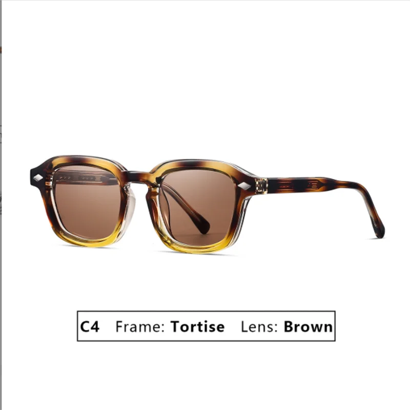 Черепаховые солнцезащитные очки со вставкой из пропионной кислоты. Мужские